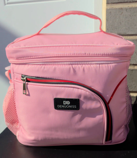 DENUONISS pink insulated lunch bag